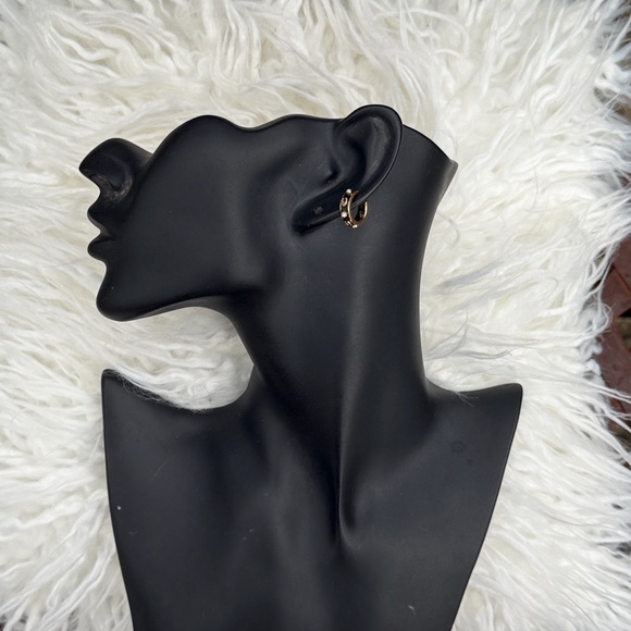 NWT Coach Signature Enamel Stone Ear Cuff Black/Gold - Picture 6 of 9